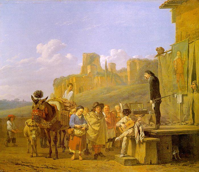 DUJARDIN, Karel A Party of Charlatans in an Italian Landscape df France oil painting art